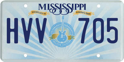 MS license plate HVV705