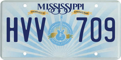 MS license plate HVV709