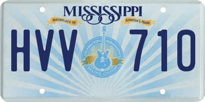 MS license plate HVV710