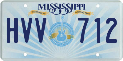 MS license plate HVV712