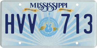 MS license plate HVV713