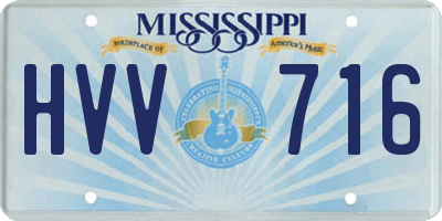 MS license plate HVV716