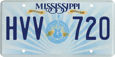 MS license plate HVV720