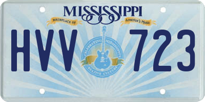 MS license plate HVV723