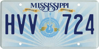MS license plate HVV724