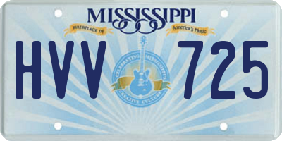 MS license plate HVV725