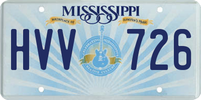 MS license plate HVV726
