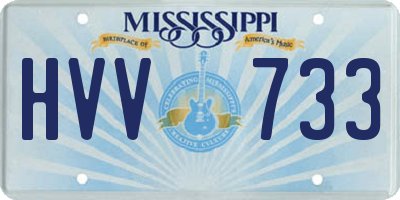 MS license plate HVV733