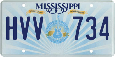MS license plate HVV734