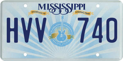 MS license plate HVV740
