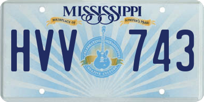 MS license plate HVV743