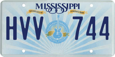 MS license plate HVV744