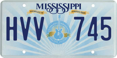 MS license plate HVV745