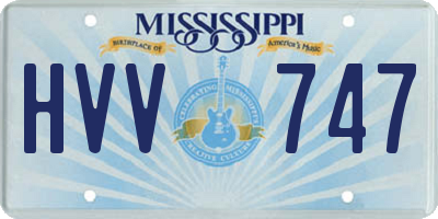 MS license plate HVV747