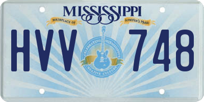 MS license plate HVV748