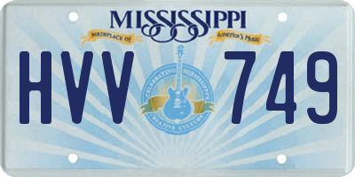 MS license plate HVV749
