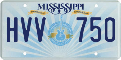 MS license plate HVV750
