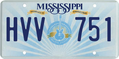 MS license plate HVV751