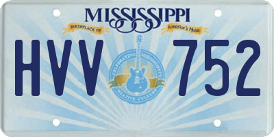 MS license plate HVV752