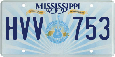 MS license plate HVV753