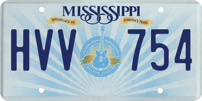 MS license plate HVV754