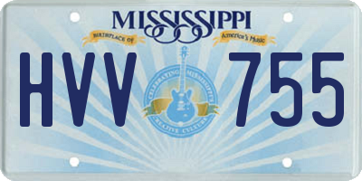 MS license plate HVV755