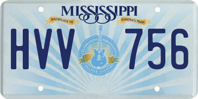 MS license plate HVV756