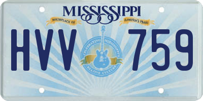 MS license plate HVV759