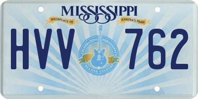 MS license plate HVV762