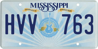 MS license plate HVV763