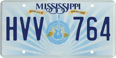 MS license plate HVV764