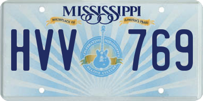 MS license plate HVV769