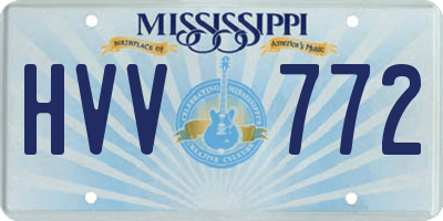 MS license plate HVV772
