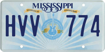 MS license plate HVV774