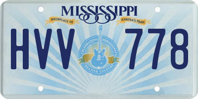 MS license plate HVV778