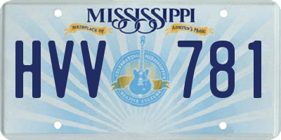 MS license plate HVV781