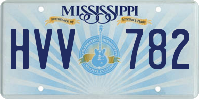 MS license plate HVV782