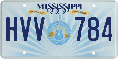 MS license plate HVV784