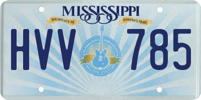MS license plate HVV785