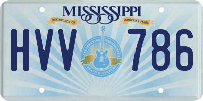 MS license plate HVV786