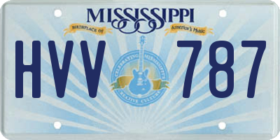 MS license plate HVV787