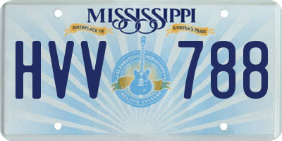 MS license plate HVV788