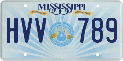 MS license plate HVV789
