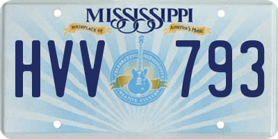 MS license plate HVV793