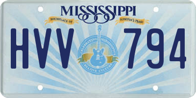 MS license plate HVV794