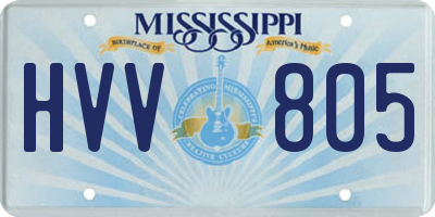 MS license plate HVV805