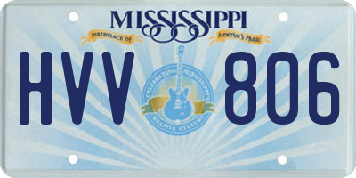 MS license plate HVV806