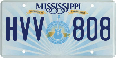 MS license plate HVV808