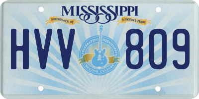 MS license plate HVV809
