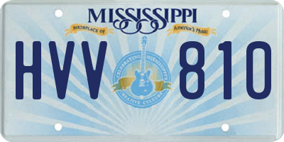 MS license plate HVV810